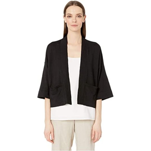 Firm Price🌷Soft Black Crepe Cardigan - P M/L - Picture 2 of 3